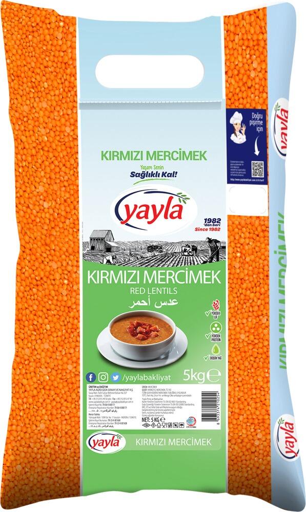 Yayla Kırmızı Mercimek 5Kg